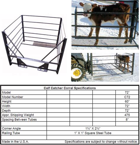 calf carrier for skid steer|Calf Catcher Corral .